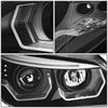 LED DRL U-Halo Projector Headlights<br>04-07 BMW 525i 530i, 06-07 525Xi 530Xi 550i