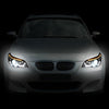 LED DRL U-Halo Projector Headlights<br>04-07 BMW 525i 530i, 06-07 525Xi 530Xi 550i