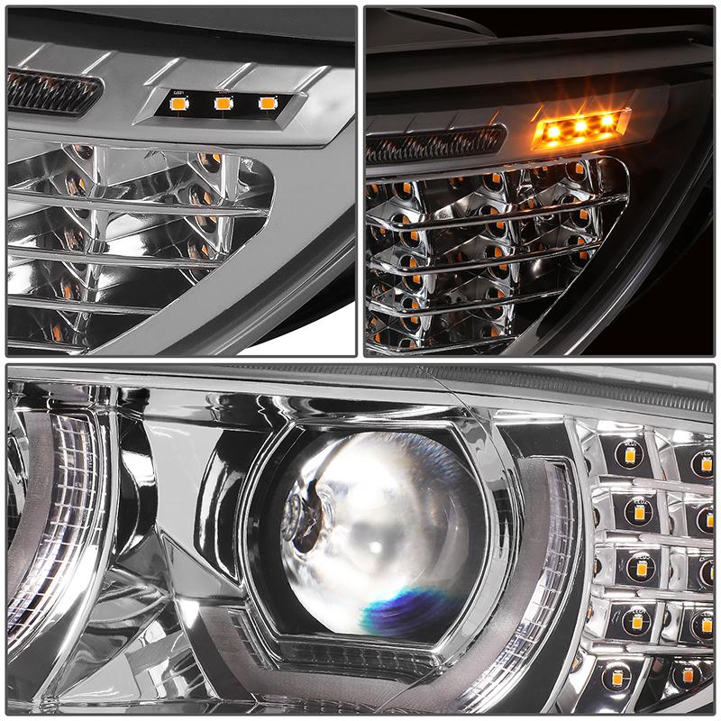 LED DRL U-Halo Sequential Projector Headlights<br>07-10 BMW 328i 335i / Xi / xDrive