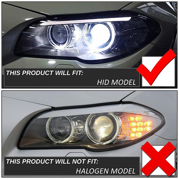 LED DRL U-Halo Sequential Projector Headlights<br>11-13 BMW 528i 535i 550i / xDrive