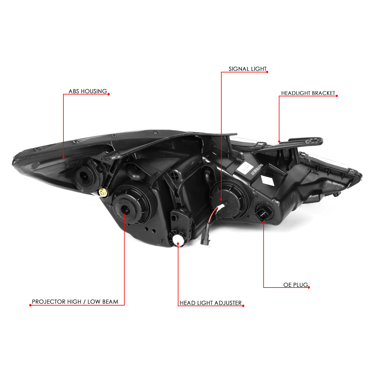 LED DRL Sequential Projector Headlights<br>11-14 Hyundai Sonata