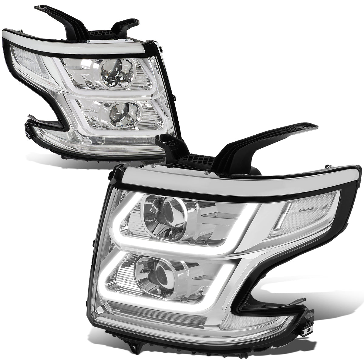 LED DRL Projector Headlights<br>15-20 Chevy Tahoe Suburban, 16-19 Suburban 3500HD