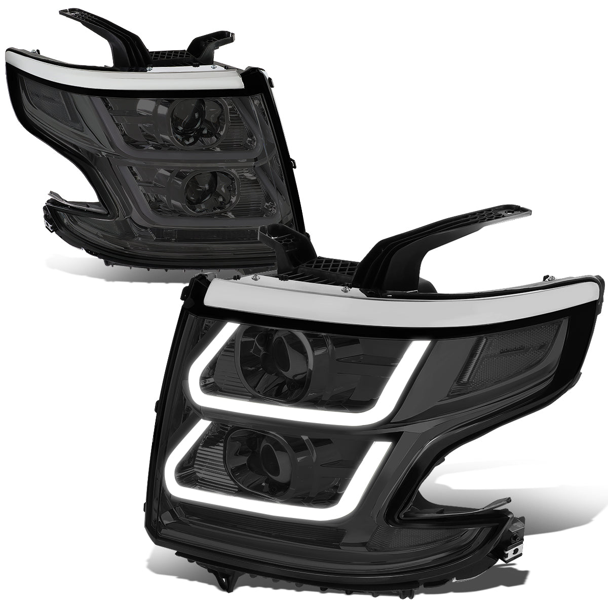 LED DRL Projector Headlights<br>15-20 Chevy Tahoe Suburban, 16-19 Suburban 3500HD