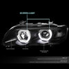 LED DRL Halo Projector Headlights<br>00-03 BMW X5