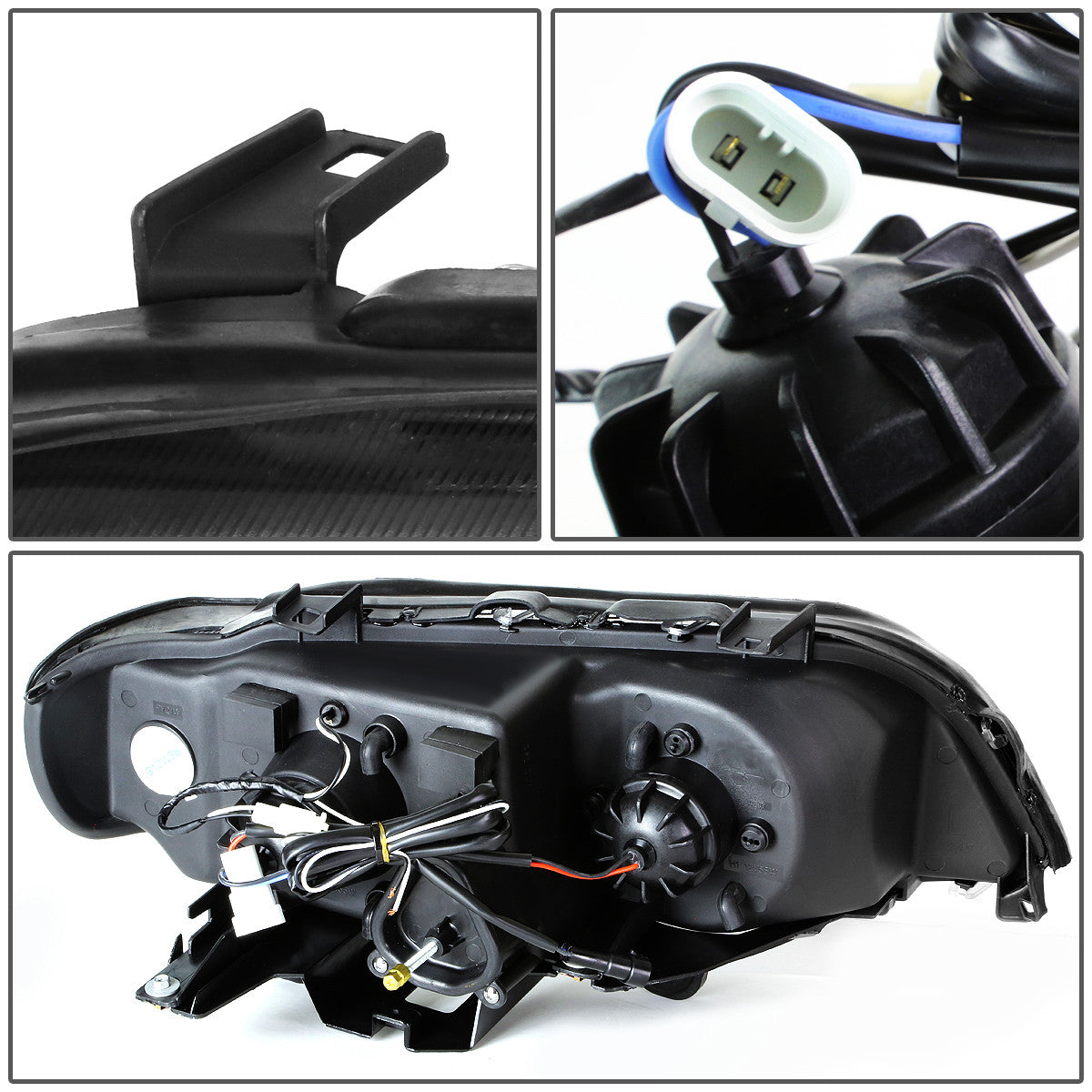 LED DRL Halo Projector Headlights<br>00-03 BMW X5