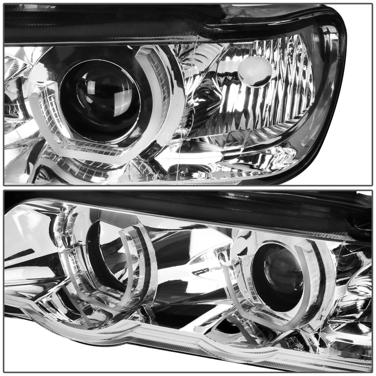 LED DRL Halo Projector Headlights<br>00-03 BMW X5