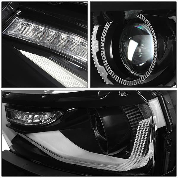 LED DRL Sequential Projector Headlights<br>14-15 Chevy Camaro