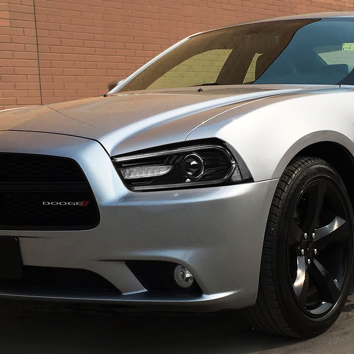 LED DRL Sequential Projector Headlights<br>11-14 Dodge Charger