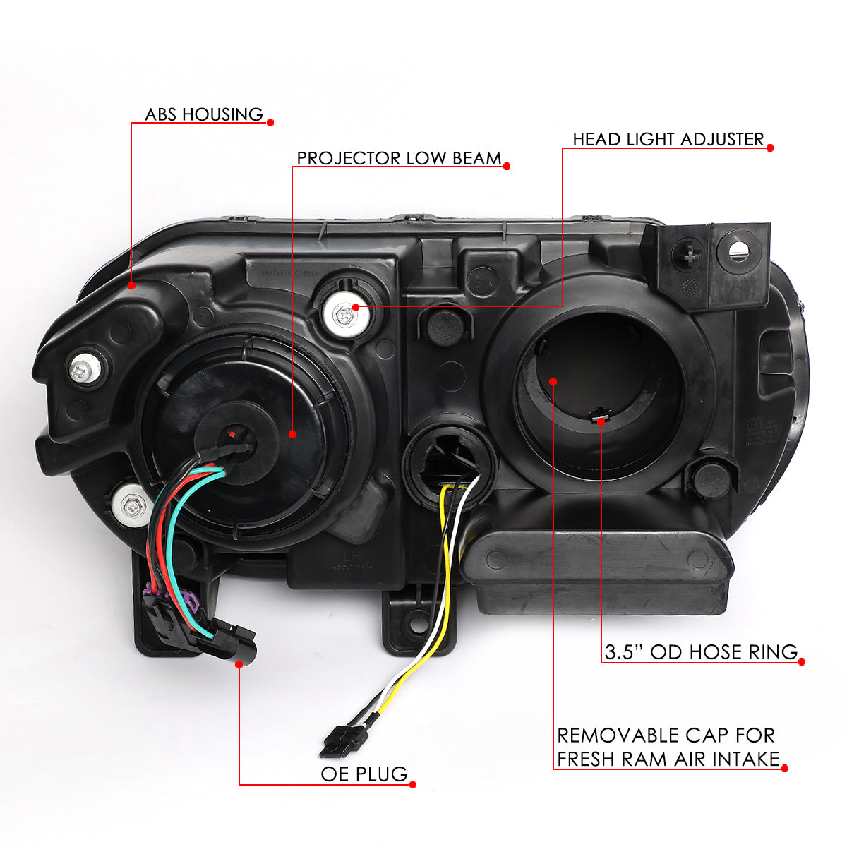 LED DRL Halo Sequential Projector Headlights<br>08-14 Dodge Challenger