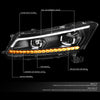 LED DRL Sequential Projector Headlights<br>08-12 Honda Accord