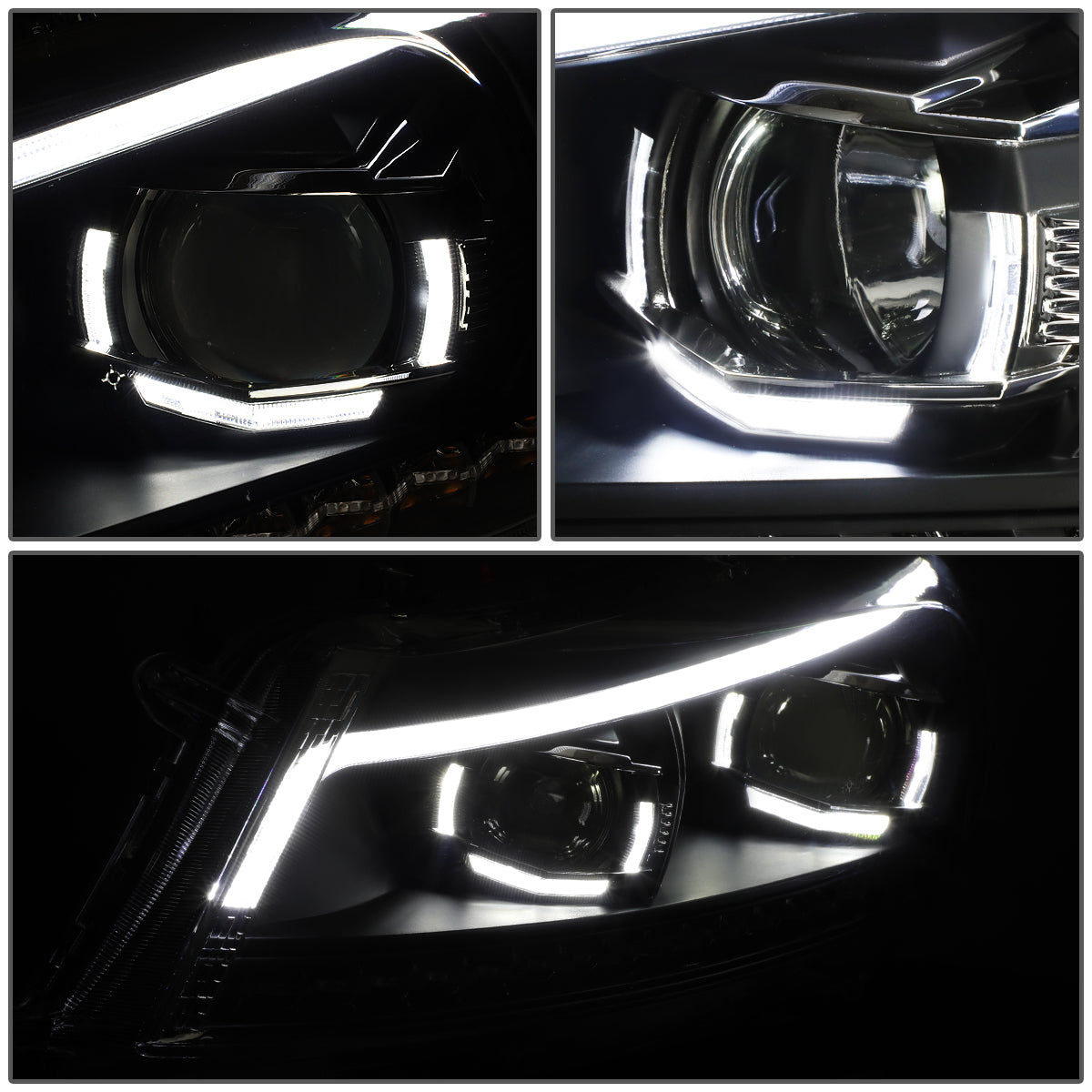 LED DRL Sequential Projector Headlights<br>08-12 Honda Accord