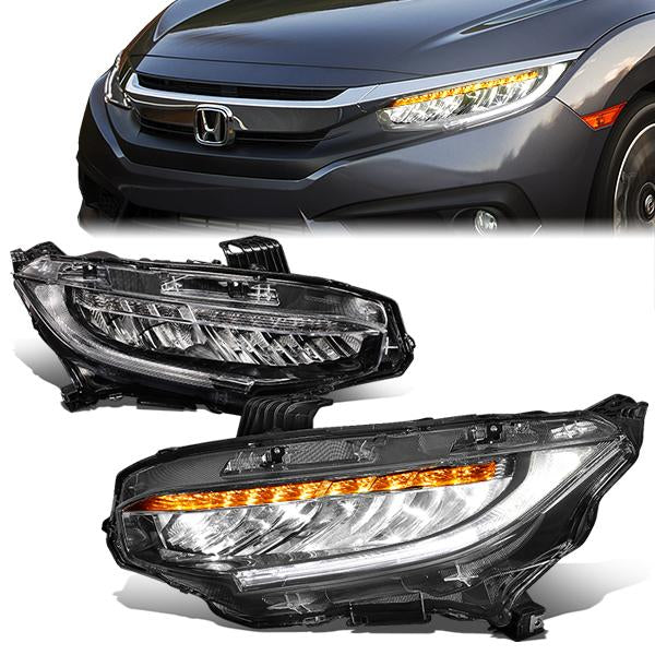 LED DRL Sequential Headlights<br>16-18 Honda Civic