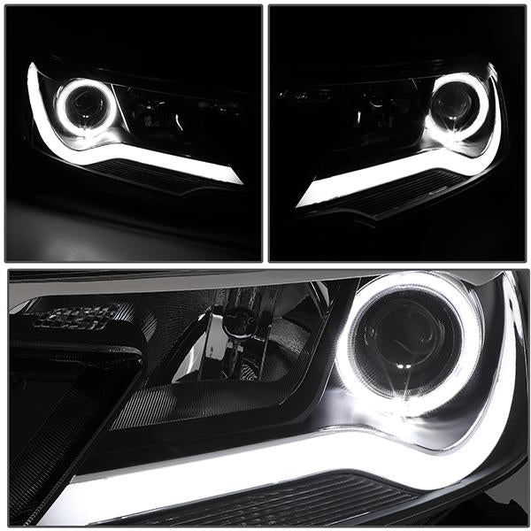 LED DRL Halo Projector Headlights<br>12-14 Honda CR-V