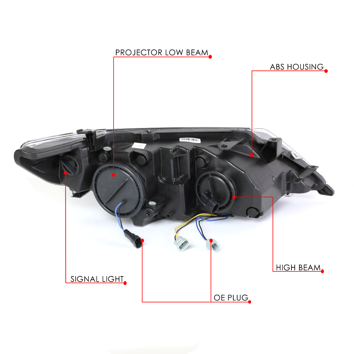 LED DRL Projector Headlights<br>12-14 Toyota Camry