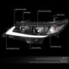 LED DRL Projector Headlights<br>12-14 Toyota Camry