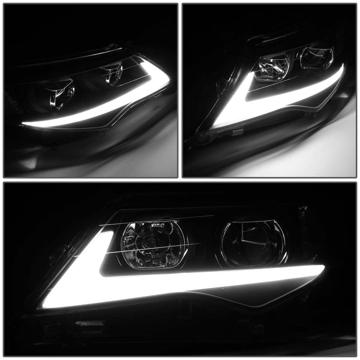 LED DRL Projector Headlights<br>12-14 Toyota Camry