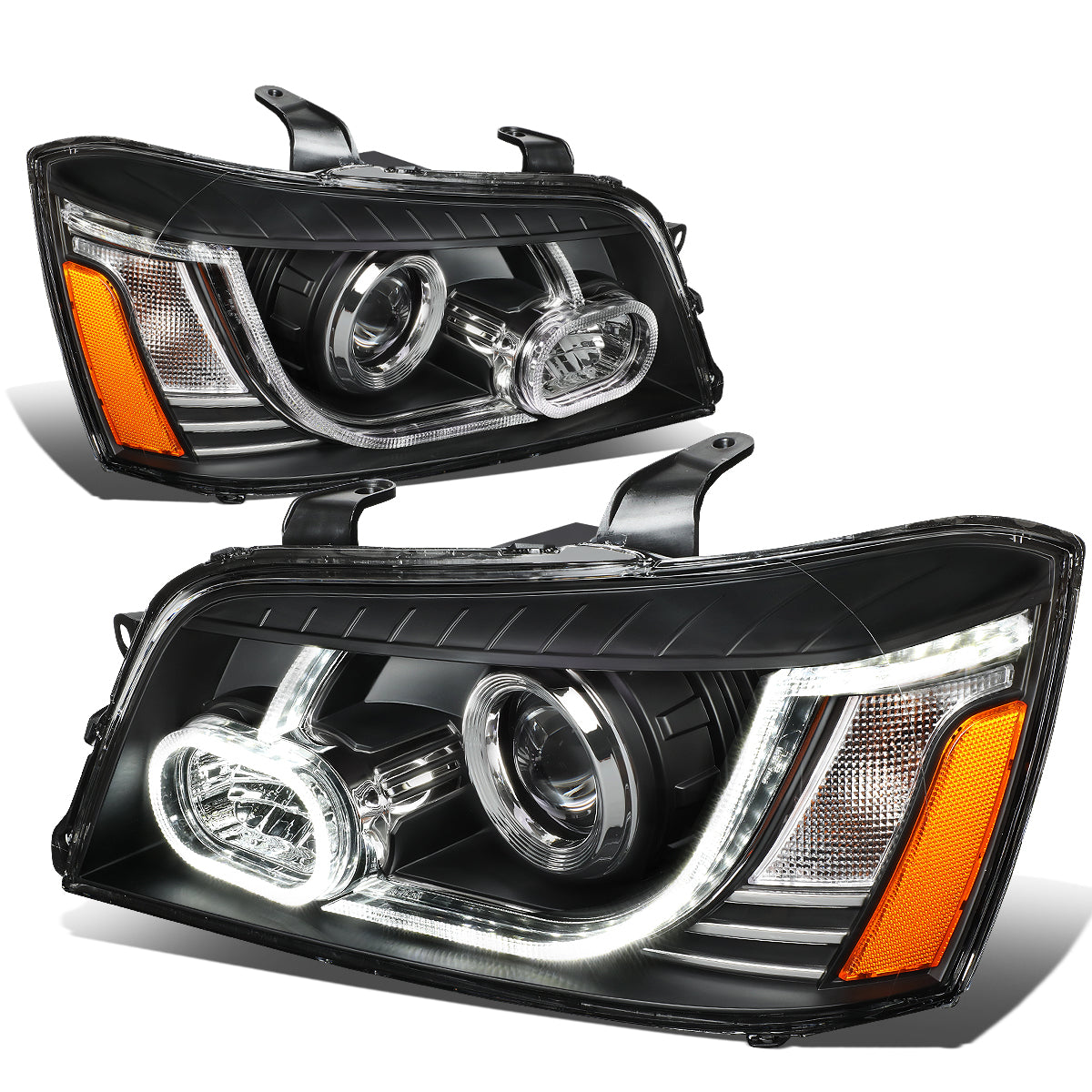 LED DRL Projector Headlights<br>01-07 Toyota Highlander