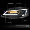 LED DRL Sequential Projector Headlights<br>11-18 Volkswagen Jetta