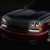 LED DRL Halo Headlights<br>03-06 Chevy Avalanche Silverado 1500-3500