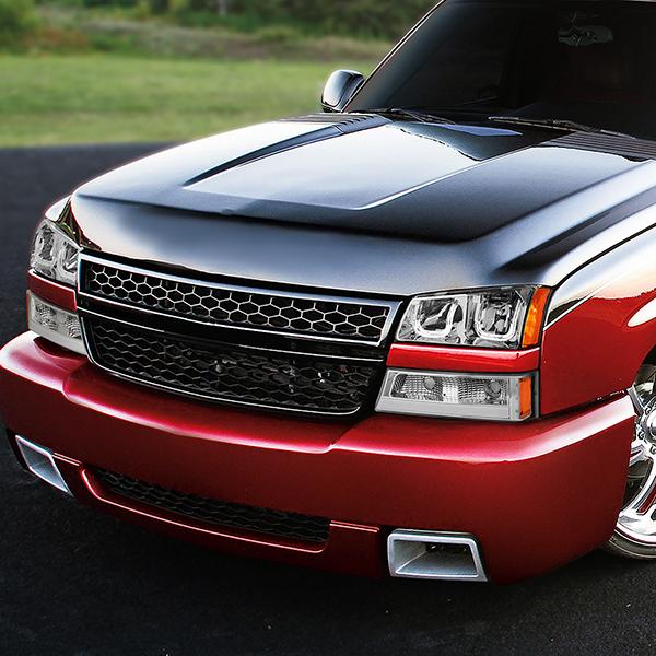 LED DRL Halo Headlights<br>03-06 Chevy Avalanche Silverado 1500-3500