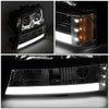 LED DRL Halo Headlights<br>03-06 Chevy Avalanche Silverado 1500-3500