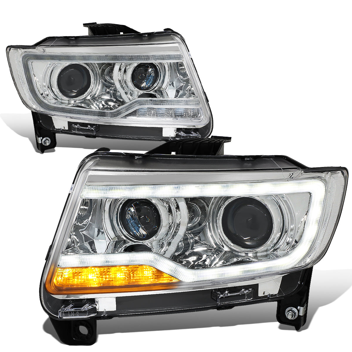 LED DRL Projector Headlights<br>11-17 Jeep Compass MK