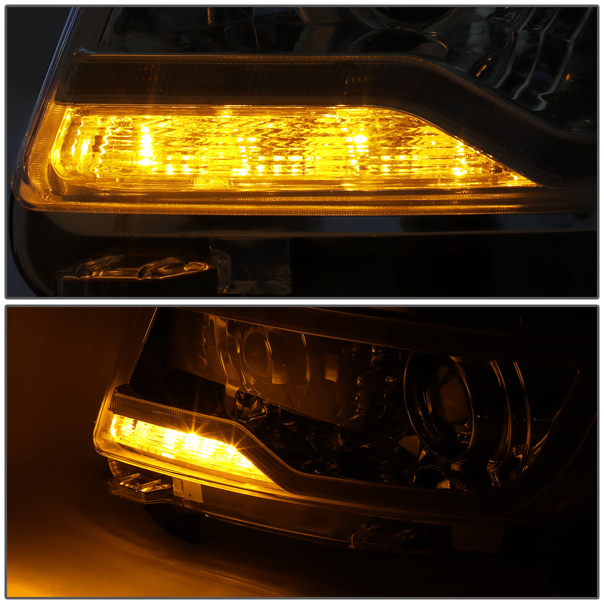 LED DRL Projector Headlights<br>11-17 Jeep Compass MK