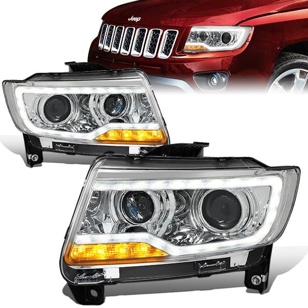 LED DRL Projector Headlights<br>11-17 Jeep Compass MK