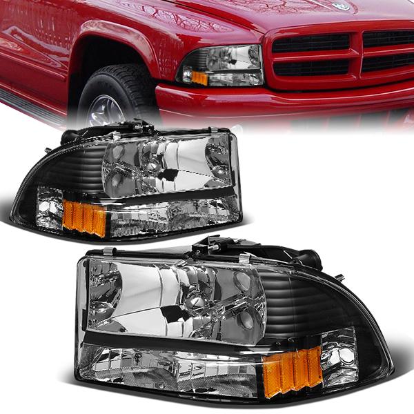 Factory Style Headlightss<br>97-04 Dodge Dakota, 98-04 Durango