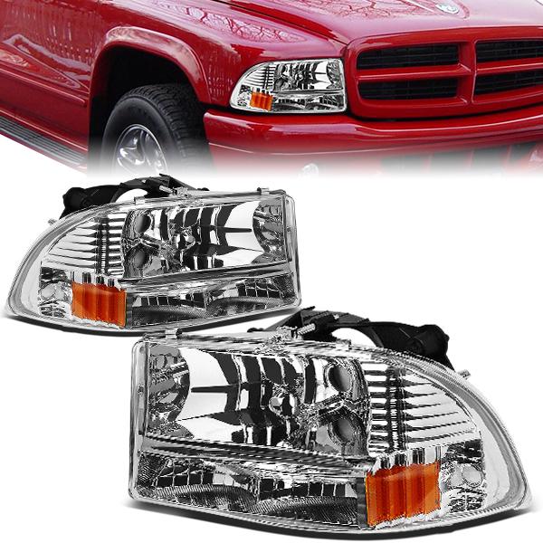 Factory Style Headlightss<br>97-04 Dodge Dakota, 98-04 Durango