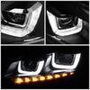 LED DRL Halo Sequential Projector Headlights<br>10-14 Volkswagen Golf GTI