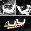 LED DRL Halo Sequential Projector Headlights<br>10-14 Volkswagen Golf GTI