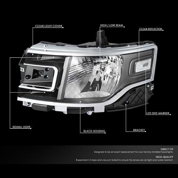 Factory Style Headlightss<br>13-19 Ford Flex