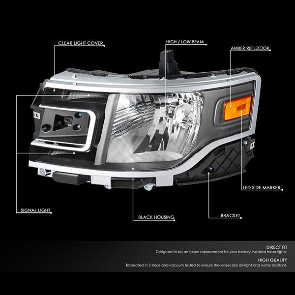 Factory Style Headlightss<br>13-19 Ford Flex