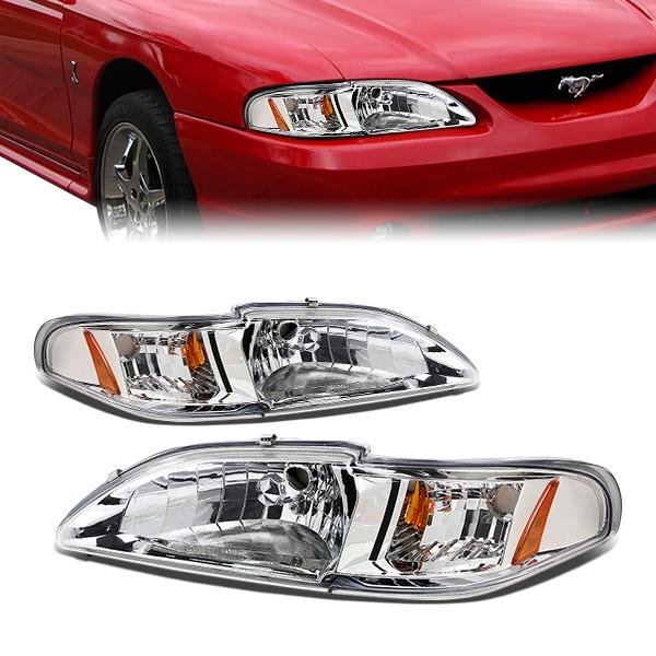 Factory Style Headlightss<br>94-98 Ford Mustang