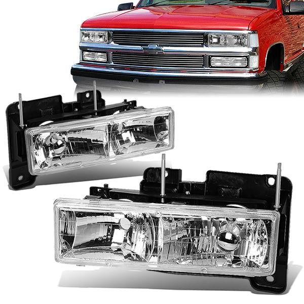 Factory Style Headlightss<br>88-99 Chevy C/K 1500-3500