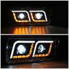 LED DRL Projector Headlights<br>81-19 Kenworth W900 Western Star 4800