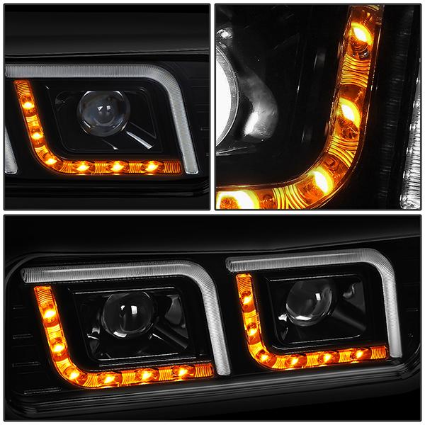 LED DRL Projector Headlights<br>81-19 Kenworth W900 Western Star 4800