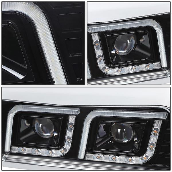 LED DRL Projector Headlights<br>81-19 Kenworth W900 Western Star 4800