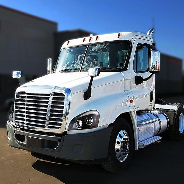 LED DRL Halo Projector Headlights<br>08-17 Freightliner Cascadia