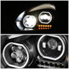 LED DRL Halo Projector Headlights<br>08-17 Freightliner Cascadia