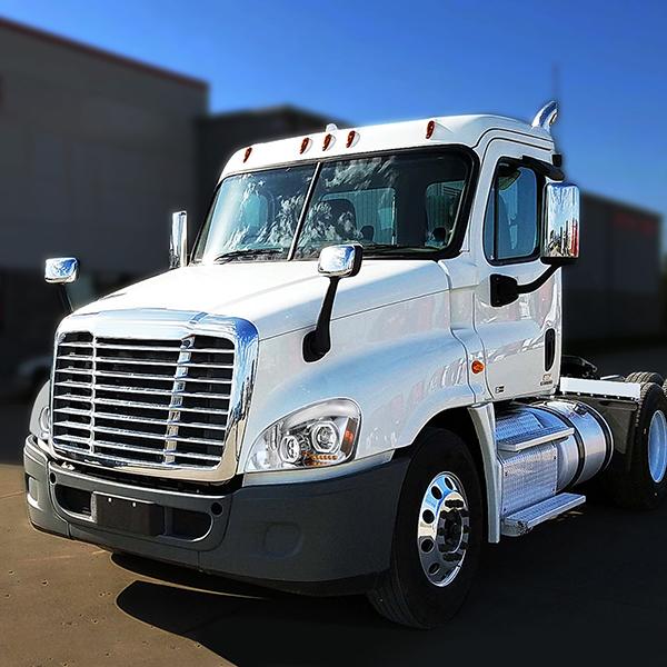 LED DRL Halo Projector Headlights<br>08-17 Freightliner Cascadia