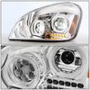 LED DRL Halo Projector Headlights<br>08-17 Freightliner Cascadia