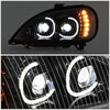 LED DRL Halo Projector Headlights<br>05-17 Freightliner Columbia, 2004 Columbia