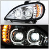 LED DRL Halo Projector Headlights<br>05-17 Freightliner Columbia, 2004 Columbia