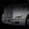 LED DRL Halo Projector Headlights<br>08-19 Kenworth T170 T270 T370 T660