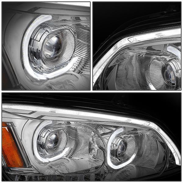 LED DRL Halo Projector Headlights<br>08-19 Kenworth T170 T270 T370 T660