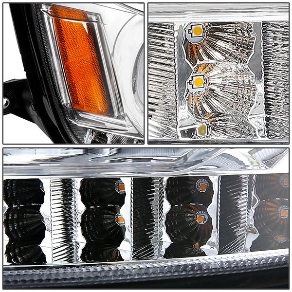 LED DRL Halo Projector Headlights<br>08-19 Kenworth T170 T270 T370 T660