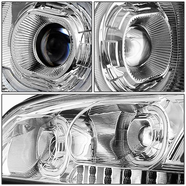 LED DRL Halo Projector Headlights<br>08-19 Kenworth T170 T270 T370 T660