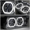 LED DRL Halo Projector Headlights<br>81-19 Kenworth W900 Western Star 4800